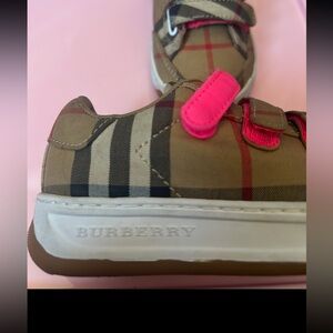 Burberry Check Slip-On Shoe with Pink Trim